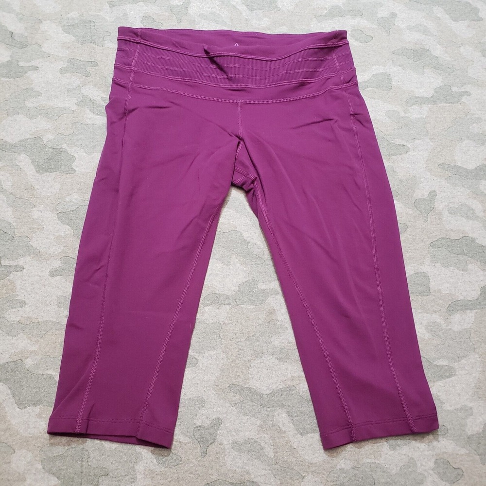 Prana Leggings Womens Medium Purple Lightweight Pull On Crop‎